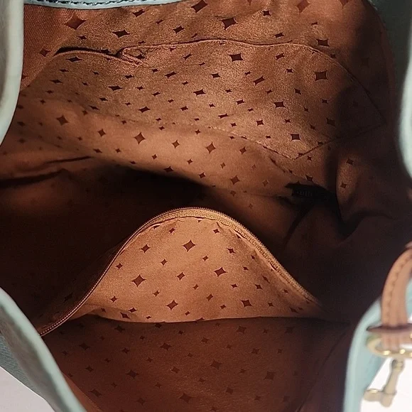 Fossil Teal Vintage Leather Shoulder Bag with Key Charm. LONG LIVE VINTAGE - Picture 14 of 16